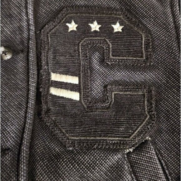 Cat&Jack Boys Black Cool Letterman Distressed Bomber Jacket SZ XS 4/5 Streetwear - Picture 6 of 12